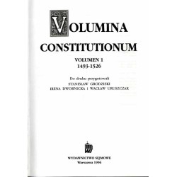 Volumina Constitutionum. T.1: 1493-1549. Vol.1: 1493-1526