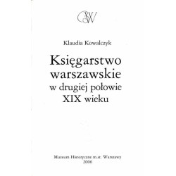 Księgarstwo warszawskie w drugiej połowie XIX wieku