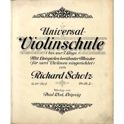 Universal Violinschule (bis zur 7. Lage.). Mit Beispielen berühmter Meister (für zwei Violinen eingerichtet). Op. 24a Teil II