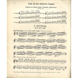 Universal Violinschule (bis zur 7. Lage.). Mit Beispielen berühmter Meister (für zwei Violinen eingerichtet). Op. 24a Teil II