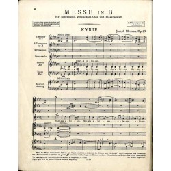 Messe in B für Sopransolo, gemischten Chor und Bläsersextett (2 Hörner, 2 Trompeten, 2 Posaunen). Op. 29