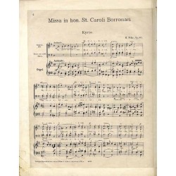 Missa in Gdur für Sopran, Alt, Bass, (oder Frauenchor), 2 Violinen, Cello e Contrabass, 2 Hörner & Orgel obligat, Tenor, Viola,