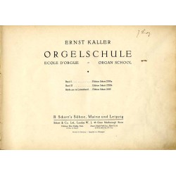 Orgelschule. Ecole d'Orgue. Organ School. 2t. w 1 wol.