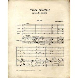 Festmesse zu Ehren des hl. Josef für Sopran, Alt, Tenor und Bass, 2 Violinen, Viola, Cello und Contrabass, 2 Clarinetten, 2 Fago
