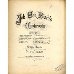Joh. Seb. Bach's Clavierwerke. Bd. 1