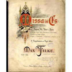 Missa in Gs für Sopran, Alt, Tenor u. Bass, 2 Violinen, Viola, Cello, Contrabass, 2 Clarinetten, 2 Hörner, Orgel, obligat, 2 Fag