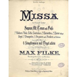 Missa in Emoll-Gdur für Sopran, Alt, Tenor und Bass, 2 Violinen, Viola, Cello, Contrabass, 2 Clarinetten u. 2 Hörner obligat, Or