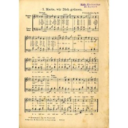 Marienlob in vier- und mehrstimmigen Liedern für gemischten Chor. Op. 29