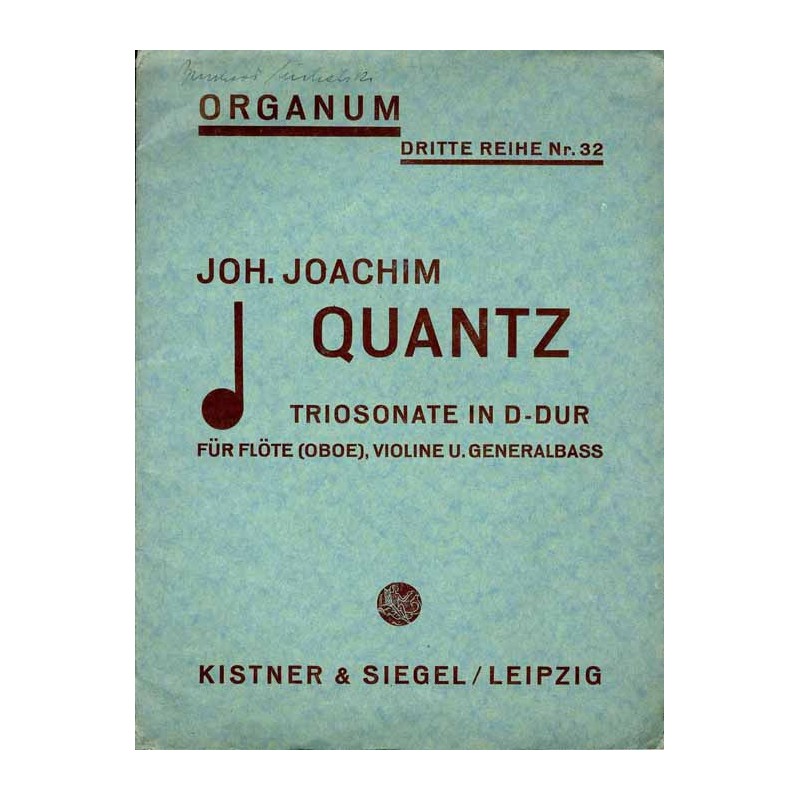 Triosonate in D-Dur für Flöte (Oboe), Violine und Generalbass