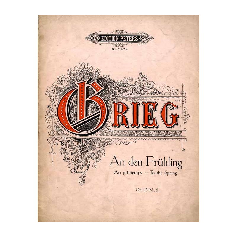 An den Frühling. Klavierstück. Op. 43 Nr. 6
