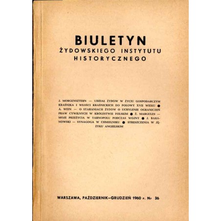 Biuletyn Żydowskiego Instytutu Historycznego. 1960. Nr 36 (Październik - Grudzień 1960) / Udział Żydów w życiu gospodarczym Kraś