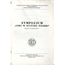 Sympozjum "Góry w Kulturze Polskiej", Kraków 9-10 listopada 1974 r.