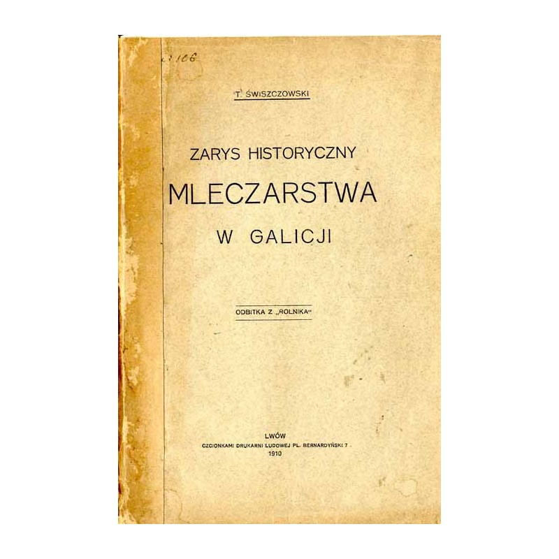 Zarys historyczny mleczarstwa w Galicji