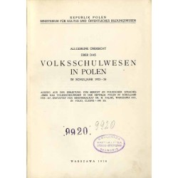 Allgemeine Übersicht über das Volksschulwesen in Polen im Schuljahr 1925-26