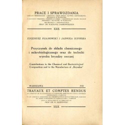 Przyczynek do składu chemicznego i mikrobiologicznego oraz do techniki wyrobu bryndzy owczej  Contributions to the chemical and