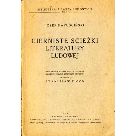 Cierniste ścieżki literatury ludowej