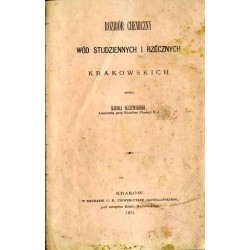 Rozbiór chemiczny wód studziennych i rzécznych krakowskich