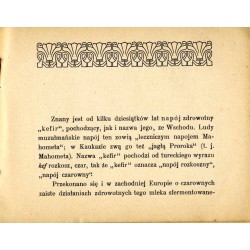 Kefir. Sposób łatwego wyrabiania kefiru oraz stosowania kuracyj kefirowych
