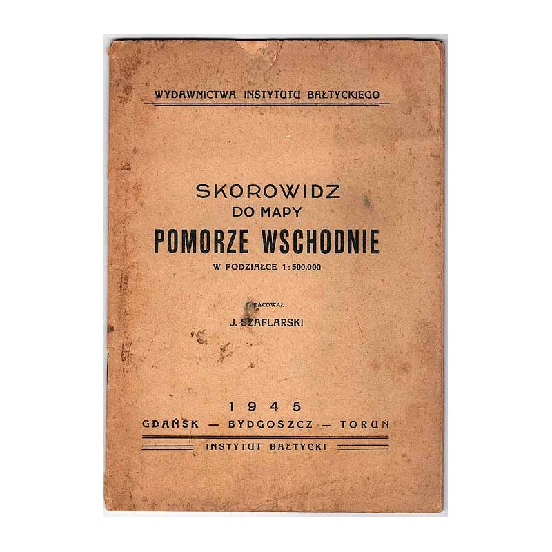 Skorowidz do mapy Pomorze Wschodnie w podziałce 1:500000