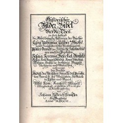 Historische Bilder-Bibel vorstellend die Geschichte der H. Patriarchen und Ertz-Vätter der Richter unter dem Volck Gottes wie a