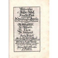 Historische Bilder-Bibel vorstellend die Geschichte der H. Patriarchen und Ertz-Vätter der Richter unter dem Volck Gottes wie a