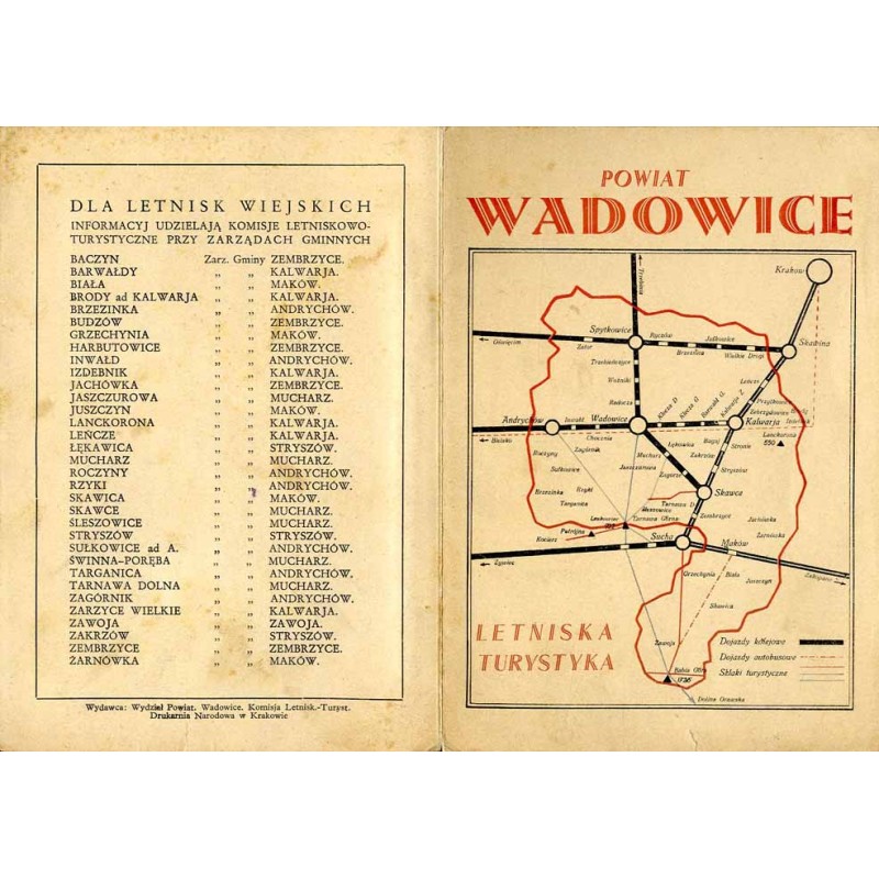Powiat Wadowice. Letniska, turystyka