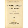 O języku ludzkim i jego rozwoju