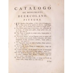 Catalogo degli Antichi Monumenti dissotterrati dalla Discoperta citta di Ercolano. T. 1