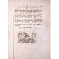Catalogo degli Antichi Monumenti dissotterrati dalla Discoperta citta di Ercolano. T. 1