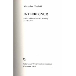 Interregnum. Studia z historii sztuki polskiej XIX i XX w