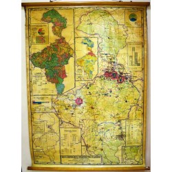 Mapa gospodarcza województwa śląskiego  Carte économique de la Voïvodie de Silésie. Skala 1:100.000