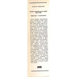 Teatr polski na Śląsku 1922-1939 (Materiały i wspomnienia)