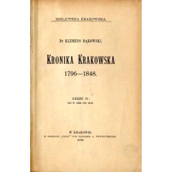 Kronika Krakowska 1796-1848. Cz.3: Od r. 1832 do 1848