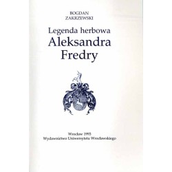 Legenda herbowa Aleksandra Fredry