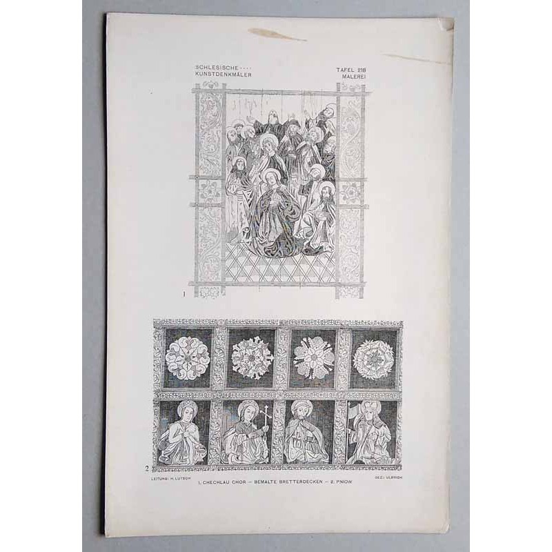 Bilderwerk schlesischer Kunstdenkmäler. Mappe III: Innere Ausstattung. Malerei. Tafel 218.1: Chechlau [Chechłów pow. Gliwice]. K