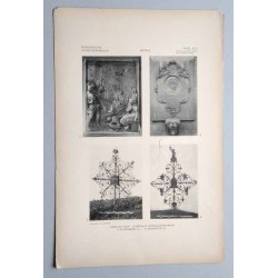 Bilderwerk schlesischer Kunstdenkmäler. Mappe III: Innere Ausstattung. Metall. Tafel 203: Breslau [Wrocław]. 1: Dom. Bronzetafel