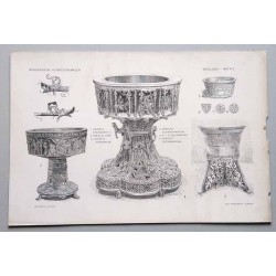 Bilderwerk schlesischer Kunstdenkmäler. Mappe III: Innere Ausstattung. Metall. Tafel 200.1: Liegnitz [Legnica]. Kupferne Wassers