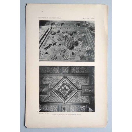 Bilderwerk schlesischer Kunstdenkmäler. Mappe III: Innere Ausstattung. Holz. Tafel 198.1: Görlitz [Niemcy]. Rathaus. Decke des e