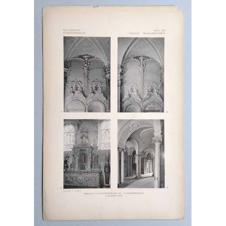 Bilderwerk schlesischer Kunstdenkmäler. Mappe III: Fortsetzung des Barockstils und seine Ausläufer. Rococo-Neuklassicismus. Tafe