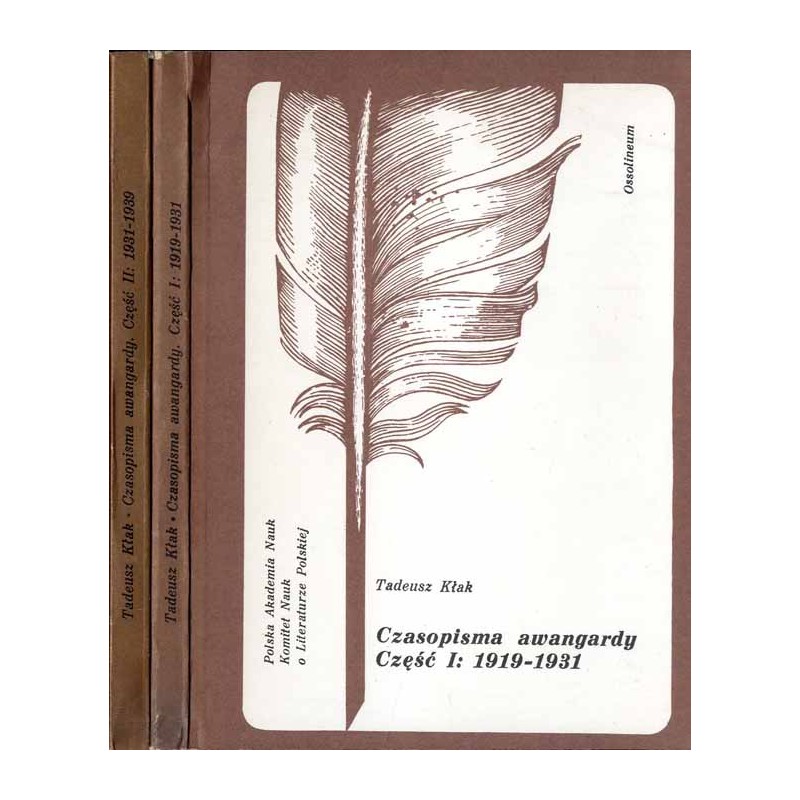 Czasopisma awangardy. Cz.1: 1919-1931 Cz.2: 1931-1939. 2 vol.