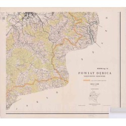 Powiat Dębica. Województwo rzeszowskie. Skala 1:25 000 (mapa w 4 arkuszach 1961)