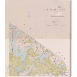 Powiat Iława. Województwo olsztyńskie. Skala 1:25 000 (mapa w 6 arkuszach 1965)