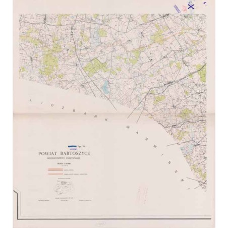 Powiat Bartoszyce. Województwo olsztyńskie. Skala 1:25 000 (mapa w 8 arkuszach 1964)