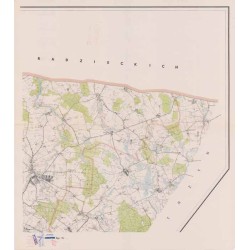 Powiat Bartoszyce. Województwo olsztyńskie. Skala 1:25 000 (mapa w 8 arkuszach 1964)