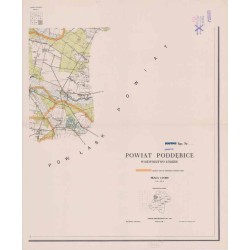 Powiat Poddębice. Województwo łódzkie. Skala 1:25 000 (mapa w 9 arkuszach 1961)