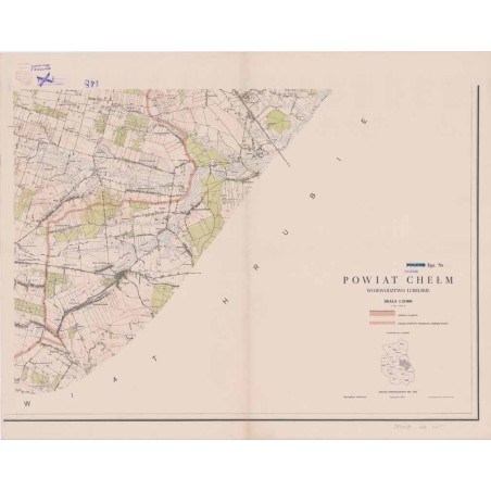Powiat Chełm. Województwo lubelskie. Skala 1:25 000 (mapa w 11 arkuszach 1963)