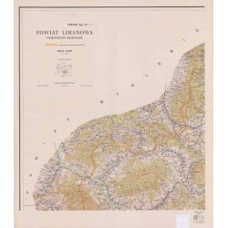 Powiat Limanowa. Województwo krakowskie. Skala 1:25 000 (mapa w 6 arkuszach 1961)