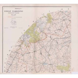 Powiat Wąbrzeźno. Województwo bydgoskie. Skala 1:25 000 (mapa w 4 arkuszach 1965)