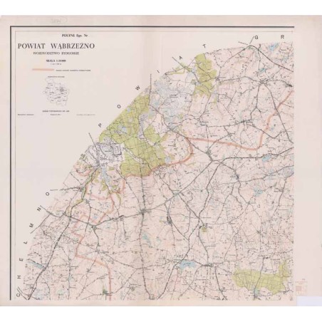 Powiat Wąbrzeźno. Województwo bydgoskie. Skala 1:25 000 (mapa w 4 arkuszach 1965)