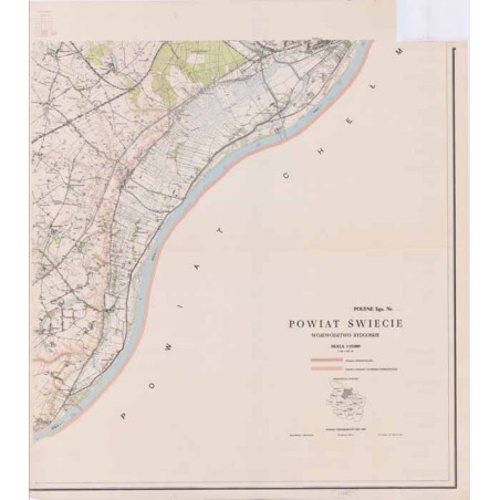 Powiat Świecie. Województwo bydgoskie. Skala 1:25 000 (mapa w 8 arkuszach 1964)